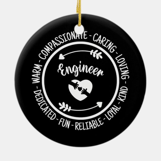 Engineer Funny Appreciings Quotes Keramisch Ornament (Achterkant)