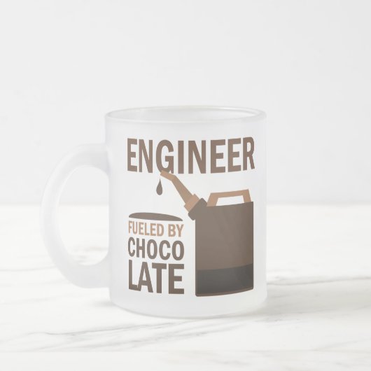 Engineer (Funny) Chocolate Matglas Koffiemok (Links)