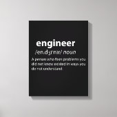 Engineer Funny Dictionary Definition Canvas Afdruk (Voorkant)
