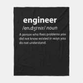 Engineer Funny Dictionary Definition Fleece Deken (Voorkant)