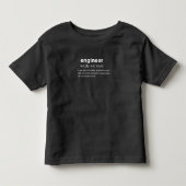 Engineer Funny Dictionary Definition Kinder Shirts (Voorkant)