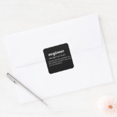 Engineer Funny Dictionary Definition Vierkante Sticker (Envelop)