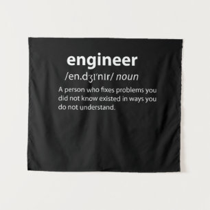 Engineer Funny Dictionary Definition Wandkleed