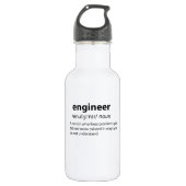 Engineer Funny Dictionary Definition Waterfles (Voorkant)