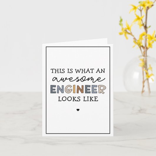 Engineer Funny Geweldige Engineer | Techniek Kaart (Gele Bloem)