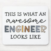 Engineer Funny Geweldige Engineer | Techniek Muismat (Voorkant)