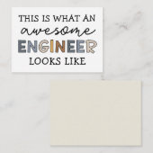 Engineer Funny Geweldige Engineer | Techniek Notitiekaartje (Voorkant / Achterkant)
