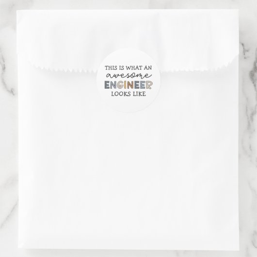 Engineer Funny Geweldige Engineer | Techniek Ronde Sticker (Tas)