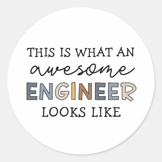 Engineer Funny Geweldige Engineer | Techniek Ronde Sticker (Voorkant)