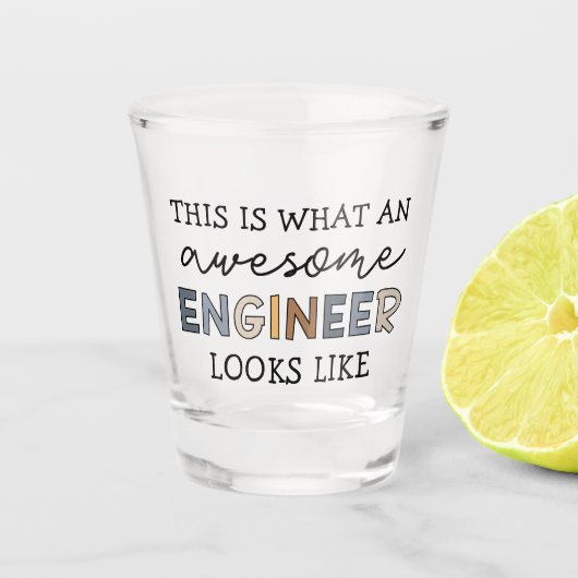 Engineer Funny Geweldige Engineer | Techniek Shot Glas (Voorkant)