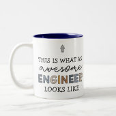 Engineer Funny Geweldige Engineer | Techniek Tweekleurige Koffiemok (Links)