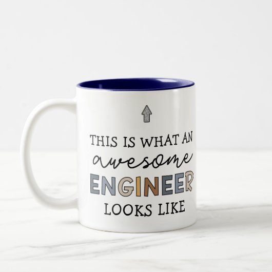 Engineer Funny Geweldige Engineer | Techniek Tweekleurige Koffiemok (Links)