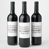 Engineer Funny Geweldige Engineer | Techniek Wijn Etiket (Flessen)