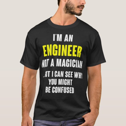 Engineer Funny Gift geen tovenaar Premium _8 T-shirt (Voorkant)