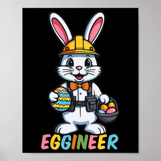 Engineer Funny Paasdag Mannen Vrouwen Pasen Poster (Voorkant)