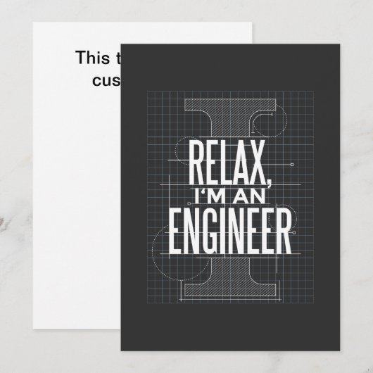 Engineer Funny Quote Kaart (Voorkant / Achterkant)