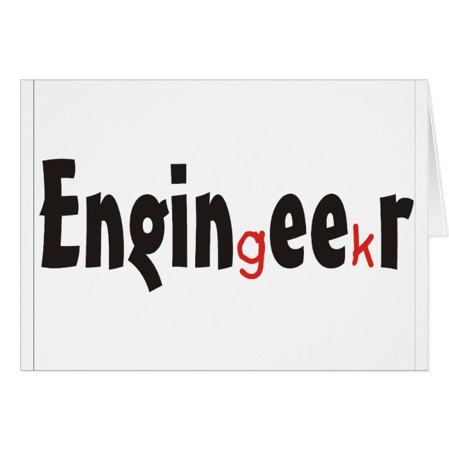 Engineer "Geek" grappige cadeaus (Voorkant Horizontaal)
