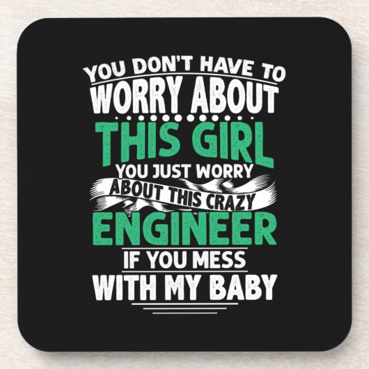 Engineer Girl Engineer Bier Onderzetter (Voorkant)