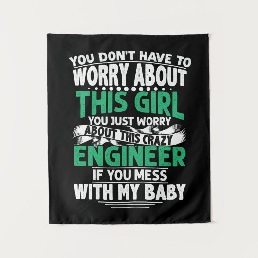 Engineer Girl Engineer Wandkleed (Voorkant)