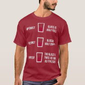 Engineer Glass Half volledige Funny Engineering Jo T-shirt (Voorkant)