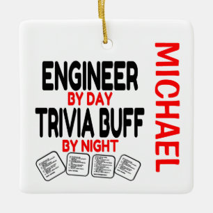 Engineer houdt van spelen Trivia CUSTOM Keramisch Ornament