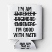 Engineer. Ik ben goed met Wiskunde Blikjeskoeler (Achterkant)