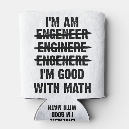 Engineer. Ik ben goed met Wiskunde Blikjeskoeler (Achterkant)