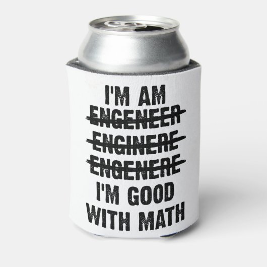 Engineer. Ik ben goed met Wiskunde Blikjeskoeler (Blikje Achterkant)