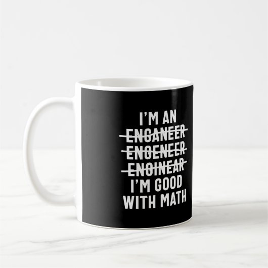 Engineer. Ik ben goed met Wiskunde Koffiemok (Links)