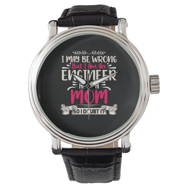 Engineer ik ben ingenieur en moeder horloge (Voorkant)