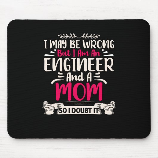Engineer ik ben ingenieur en moeder muismat (Voorkant)