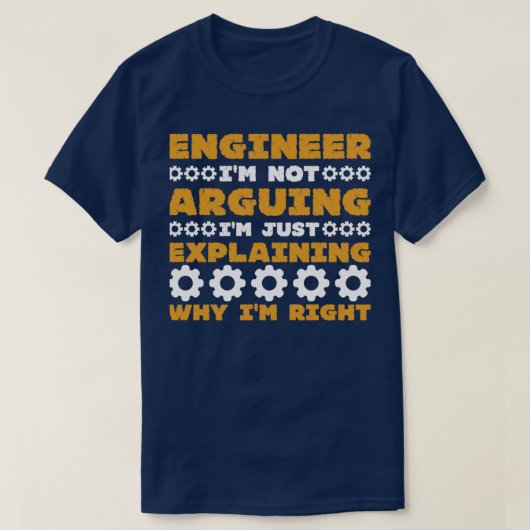 ENGINEER IM IS NIET GEARGUMENTEERD OM ALLEEN TE VE T-SHIRT (Design voorkant)