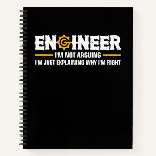 Engineer I'm Not Arguing Funny Engineering Notitieboek (Voorkant)