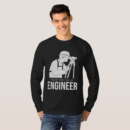 engineer joke    text  humour  engineer t-shirt (Voorkant volledig)