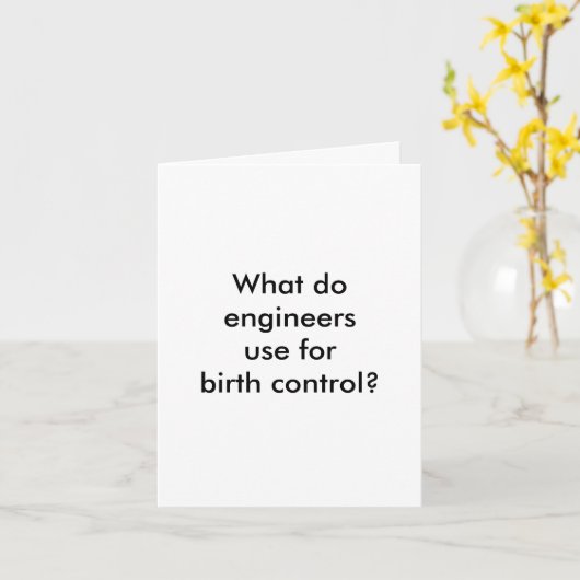 Engineer Joke Wenskaart Kaart (Gele Bloem)