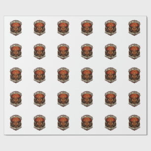 Engineer Loves Halloween Pompoen Harde Hoed Hamer Cadeaupapier