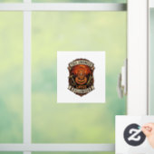 Engineer Loves Halloween Pompoen Harde Hoed Hamer  Raamsticker (Huis)