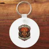 Engineer Loves Halloween Pompoen Harde Hoed Hamer  Sleutelhanger (Voorkant)