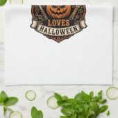 Engineer Loves Halloween Pompoen Harde Hoed Hamer  Theedoek (Gevouwen)