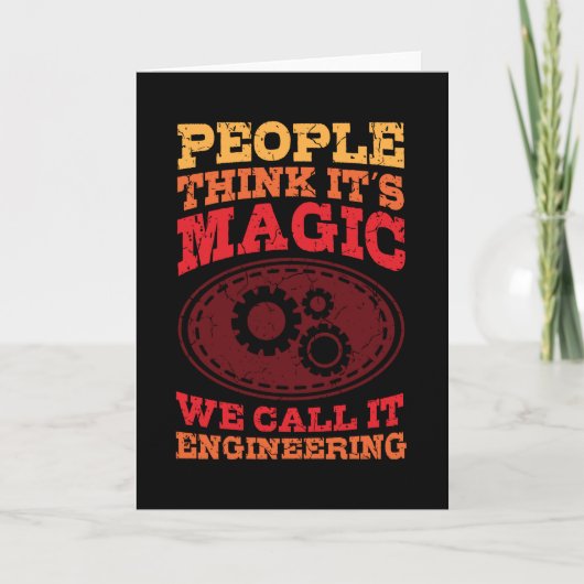 Engineer Magic Engineering Gezegde Afstuderen Kaart (Voorkant)