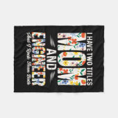 Engineer mama en ingenieur ik gooi ze neer fleece deken (Voorkant (Horizontaal))