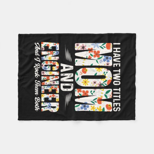 Engineer mama en ingenieur ik gooi ze neer fleece deken (Voorkant (Horizontaal))