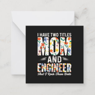 Engineer mama en ingenieur ik gooi ze neer notitiekaartje