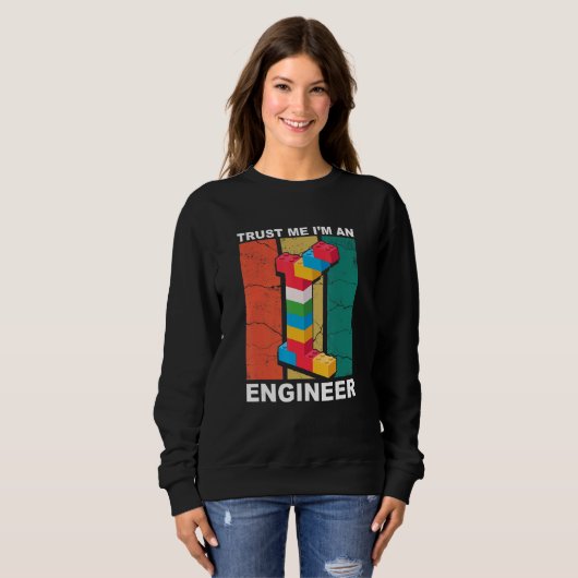 Engineer Master Builder Building Bricks Con Trui (Voorkant volledig)