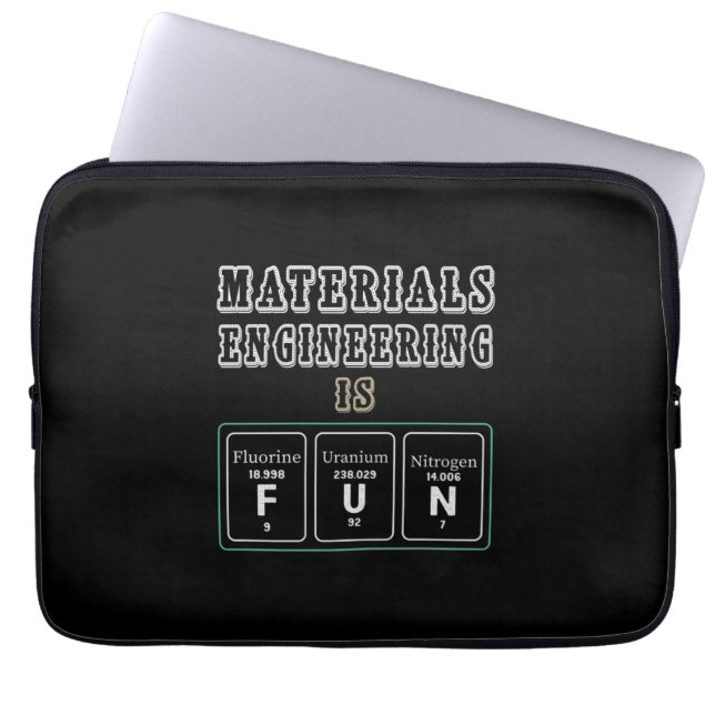 Engineer Materials Engineering is klaar Laptop Sleeve (Voorkant)
