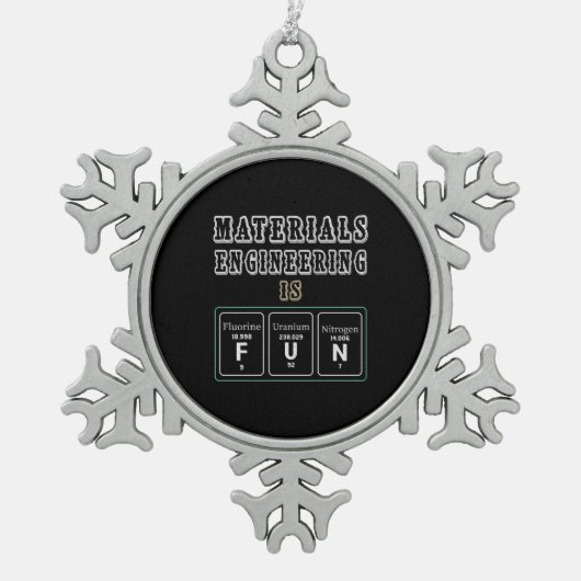 Engineer Materials Engineering is klaar Tin Sneeuwvlok Ornament (Voorkant)