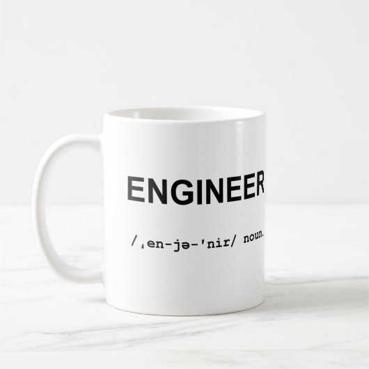 ENGINEER met Mok van fonetische symbolen (Links)