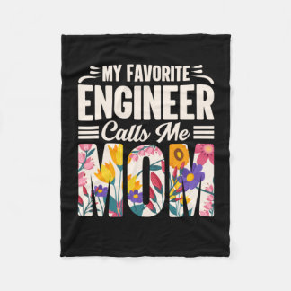 Engineer Mijn favoriete ingenieur roept me mama Fleece Deken