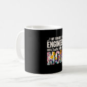 Engineer Mijn favoriete ingenieur roept me mama Koffiemok (Voorkant links)