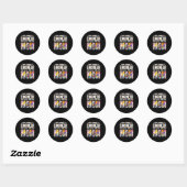 Engineer Mijn favoriete ingenieur roept me mama Ronde Sticker (Vel)